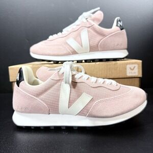 Veja Rio Branco Sneakers Pink Babe White Rip Stop Shoes Women Size 6 Casual